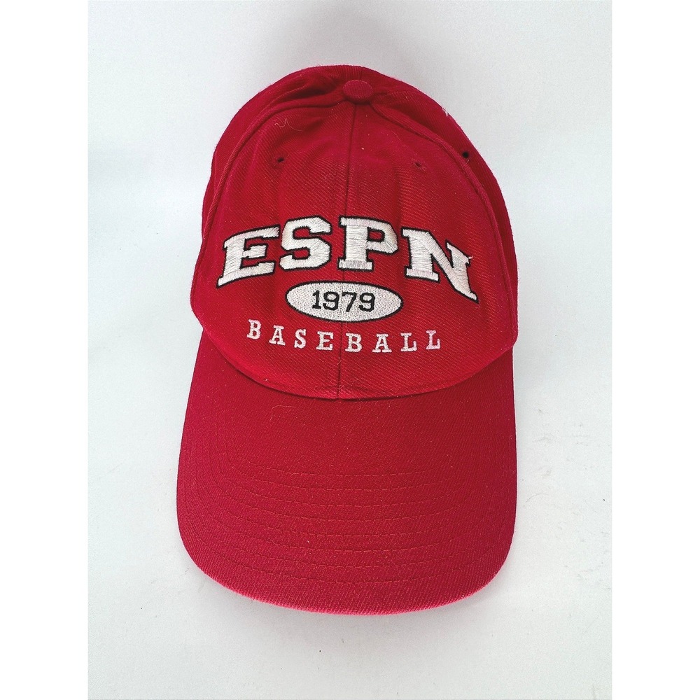 Vintage ESPN Baseball Tonight Hat Red Snapback Cap 1979 Sports Baseball